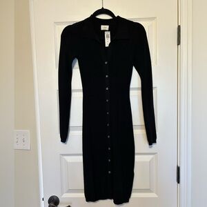 Wilfred Black Long Sleeve Knit Dress